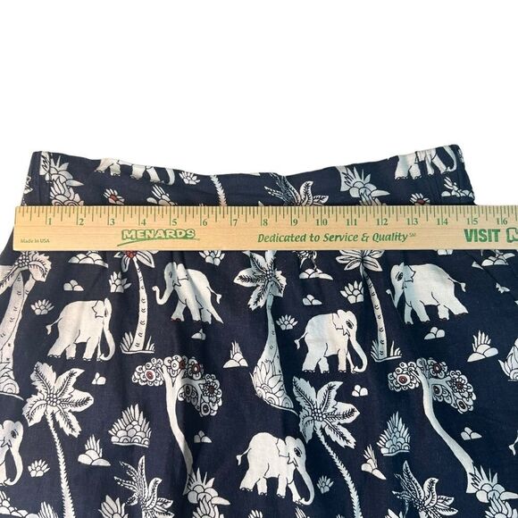 Loft linen blend  Elephant Print Skirt mp - Picture 12 of 16
